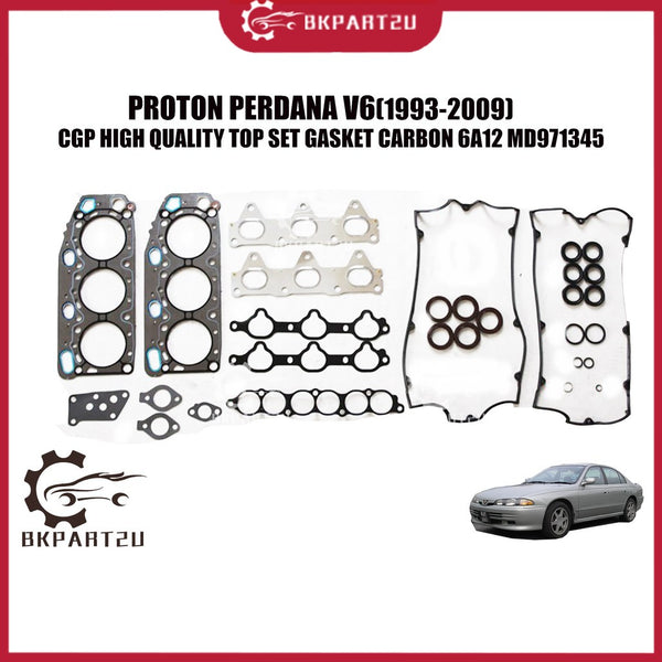 PROTON PERDANA V6 (1993-2009) TOP SET GASKET CARBON TOP OVERHAUL GASKET KIT  6A12 MD971345
