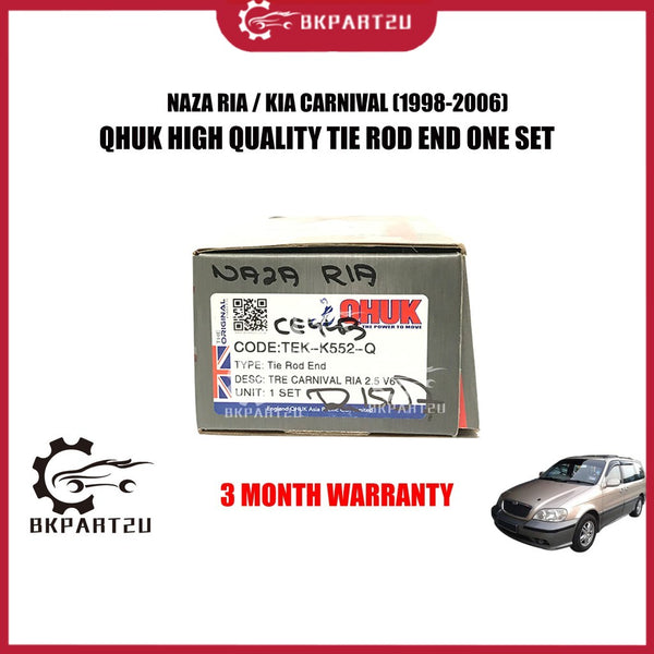 NAZA RIA KIA CARNIVAL (1998-2006) OEM HIGH QUALITY TIE ROD END 2 PCS TEK-K552-Q 3 MONTH WARRANTY