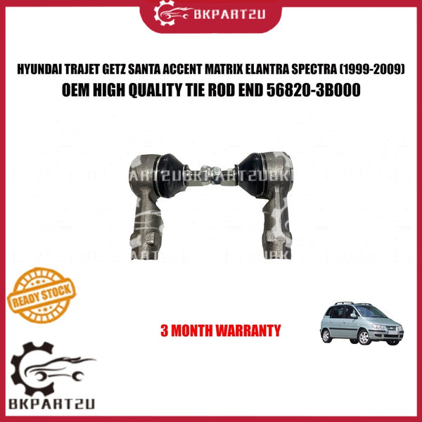 HYUNDAI TRAJET GETZ SANTA ACCENT MATRIX ELANTRA SPECTRA (1999-2009) TIE ROD END ONE SET 2 MADE BY OEM  56820-3B000