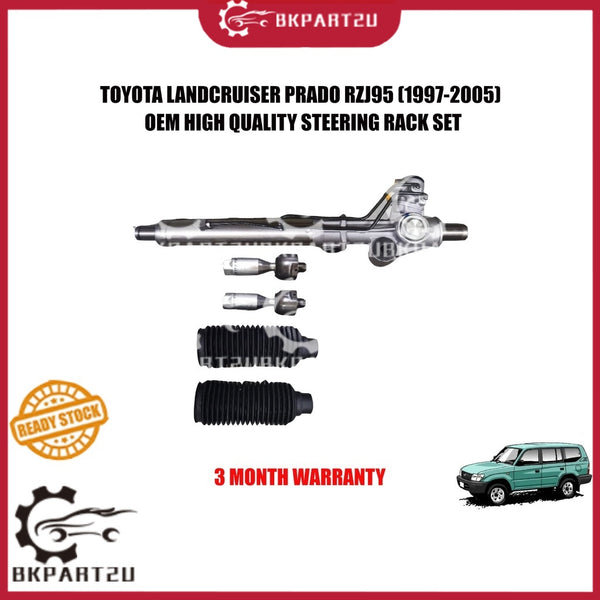 TOYOTA LANDCRUISER PRADO RZJ95 (1997-2005) POWER STEERING RACK SET WITH RACK END MADE BY OEM 3 MONTH WARRANTY