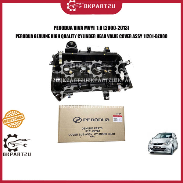 PERODUA VIVA MVYI  1.0 (2000-2013) CYLINDER HEAD VALVE COVER ASSY WITH GASKET AND PLUG SEAL MADE BY PERODUA  11201-BZ080