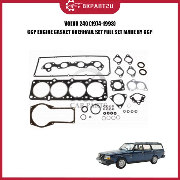 VOLVO 240 (1974-1993) ENGINE GASKET OVERHAUL FULL SET MADE BY CGP NEW HIGH QUALITY