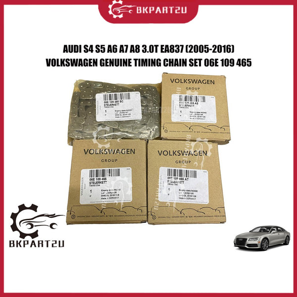 AUDI S4 S5 A6 A7 A8 3.0T EA837 (2005-2016) TIMING CHAIN SET MADE BY VOLKSWAGEN GENUINE 06E 109 465