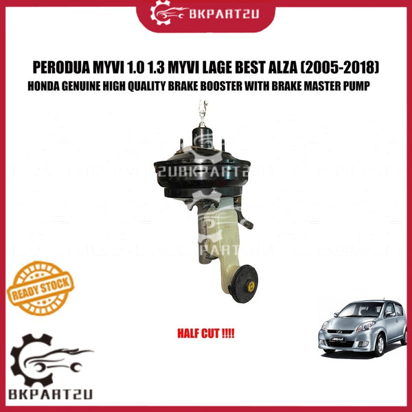 PERODUA MYVI 1.0 1.3 LAGI BEST ALZA DOUBLE LAYER BRAKE BOOSTER WITH MASTER PUMP HONDA ORI HALF CUT