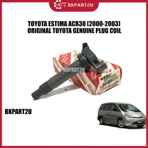 IGNITION PLUG COIL FOR TOYOTA (2000-2006) ,ESTIMA3.0,ALPHARD 3.0 (90919-02234) TOYOTA GENUINE PART ORIGINAL DENSO