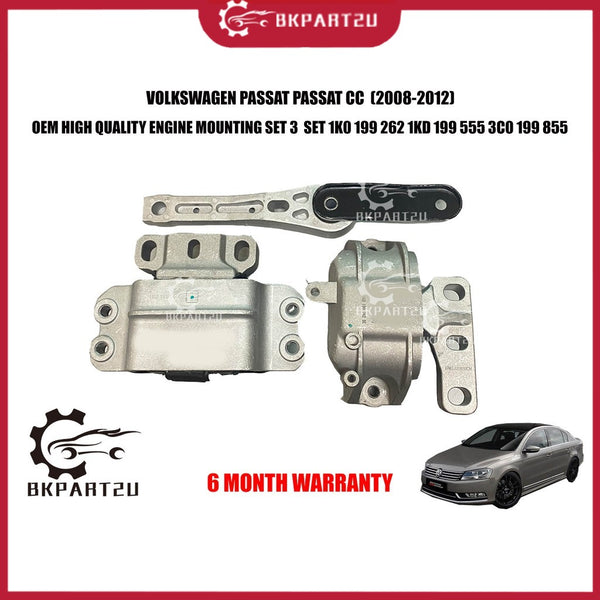 ENGINE MOUNTING SET 3 SET 6 MONTH WARRANTY VOLKSWAGEN PASSAT PASSAT CC GOLF JETTA BEETLE 1.4 2.0 (2008-2012)