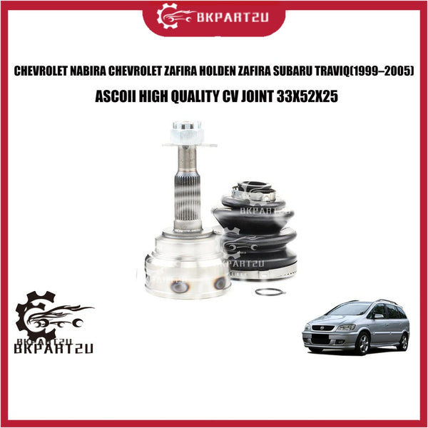 CHEVROLET NABIRA CHEVROLET ZAFIRA SUBARU TRAVIQ (1999–2005) CV JOINT(DRIVE SHAFT HEAD) ASCO C.V JOINT OP-007 33X52X25