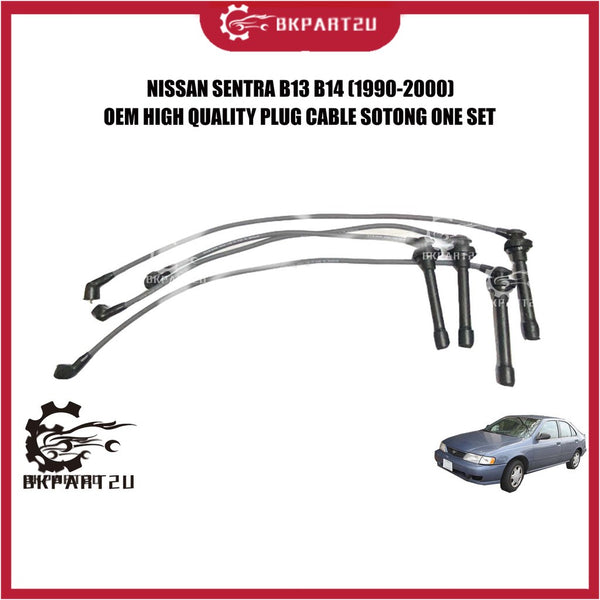 NISSAN SENTRA B13 B14 (1990-2000) PLUG CABLE SOTONG ONE SET MADE BY OEM 3 MONTH WARRANTY