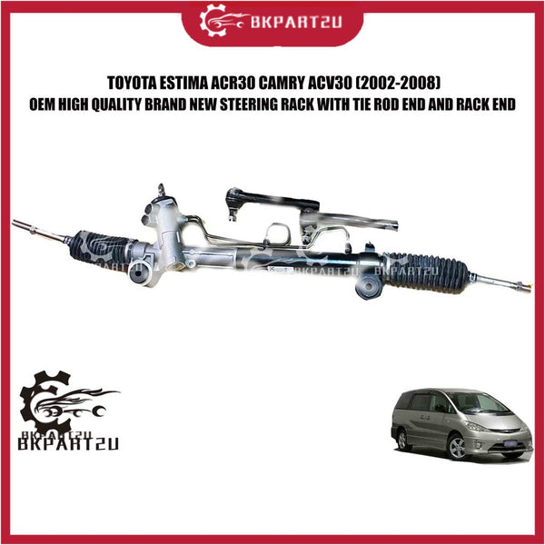 TOYOTA ESTIMA ACR30 CAMRY ACV30 (2002-2008) STEERING RACK WITH TIE ROD END AND RACK END  BRAND NEW BARU 3 MONTH WARRANTY