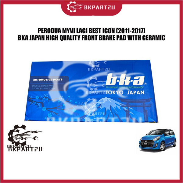 Perodua Myvi Lagi Best Icon Axia Bezza (2011-2017) Front Brake Pad With Ceramic Bka Japan
