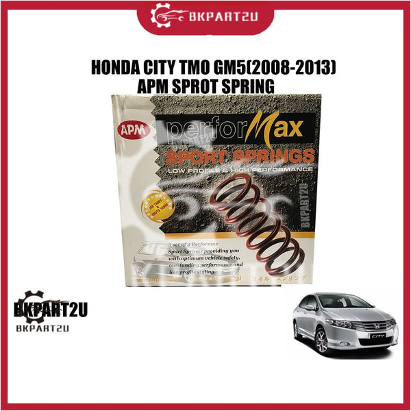 HONDA CITY TMO GM5 (2008-2013) SPRING APM PERFORMAX HIGH QUALITY SPORT LOWERED COIL SPRINGS ONE SET=4PCS !! SPORT SPRING