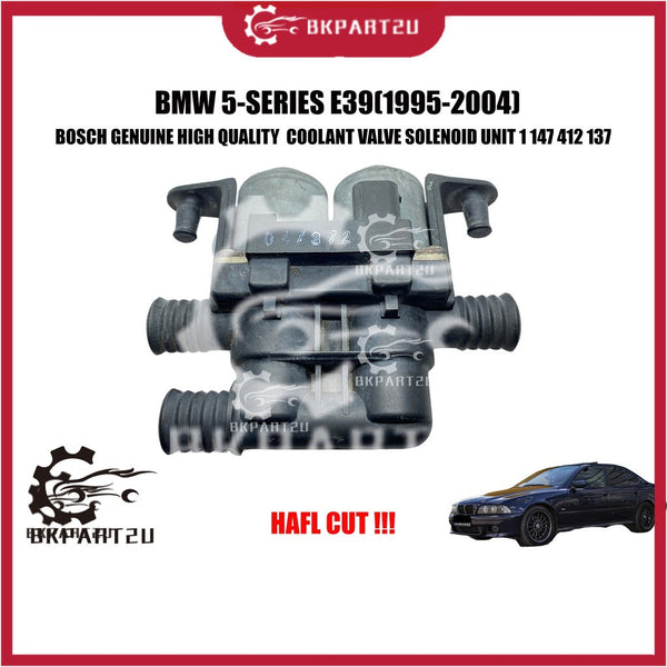 BMW 5-SERIES E39 528 523 525 520 (1995-2004) COOLANT VALVE SOLENOID UNIT MADE BY BOSCH 1 147 412 137 HALF CUT CONDITION
