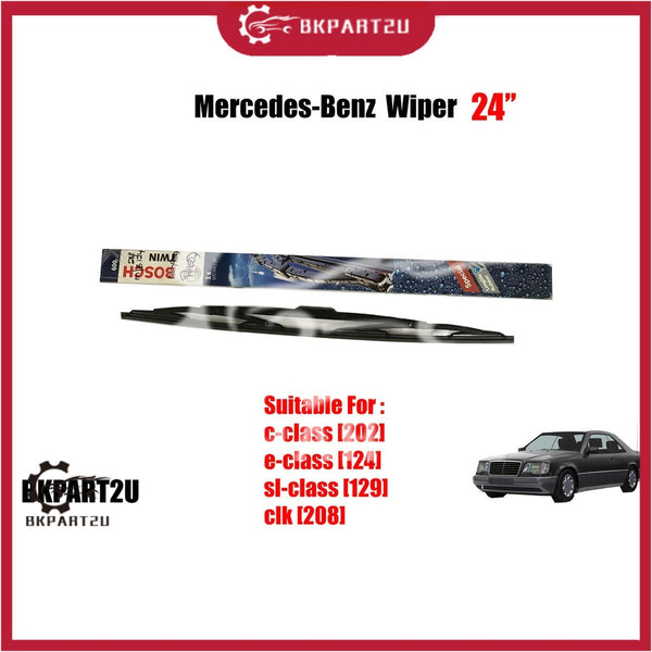 MERCEDES BENZ W202 & W124 AEROWIPER FLAT WIPER BLADE HIGH QUALITY BOSCH LONG LIFE RUBBER SPECIAL FOR MERCEDES BENZ