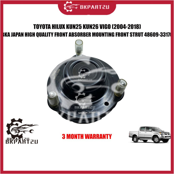 TOYOTA HILUX KUN25 KUN26 VIGO (2004-2018) FRONT ABSORBER MOUNTING FRONT STRUT MADE BY BKA JAPAN 3 MONTH WARRANTY