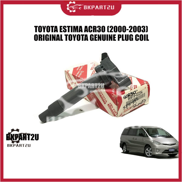 IGNITION PLUG COIL FOR TOYOTA (2000-2006) ,ESTIMA3.0,ALPHARD 3.0 (90919-02234) TOYOTA GENUINE PART ORIGINAL DENSO