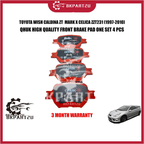 TOYOTA WISH CALDINA ZT MARK X CELICA ZZT231 (1997-2010) Front Brake Pad Made By Qhuk BP-2840M-Q