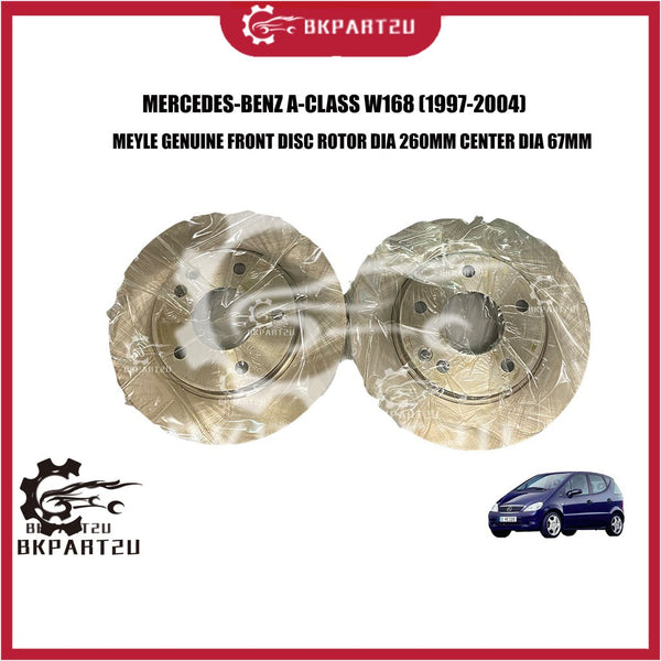 Mercedes-benz A-class W168 A170 A160(1997-2004) Front Brake Disc Rotor Made By Meyle 015 521 2030 168 421 02 12 One Pair