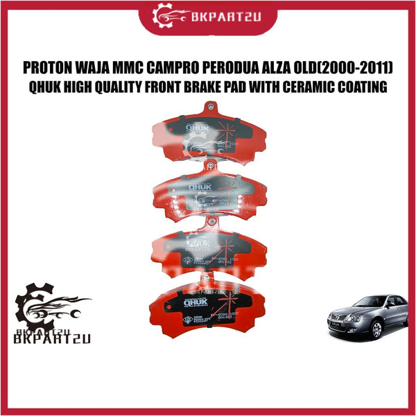 Proton Waja Mmc Campro Perodua Alza Old (2000-2011) Front Brake Pad With Ceramic Depan Qhuk 1 Set