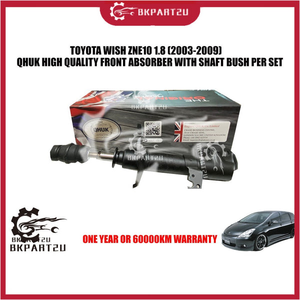 Toyota Wish Zne10 1.8 (2003-2009) Front Absorber With Shaft Bush Absorber Depan Gas Per Set 1 Year Or 60000km Warranty