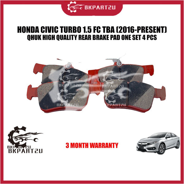 HONDA CIVIC TURBO 1.5 FC TBA TCP (2016-PRESENT) Rear Brake Pad Brake Pad Belakang Made By QHUK BP-5228M-Q