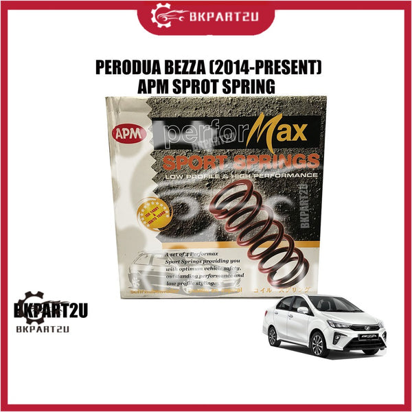 PERODUA BEZZA (2014-2020) SPORT SPRING APM PERFORMAX HIGH QUALITY SPORT LOWEREDCOIL SPRINGS ONE SET=4PCS !! SPORT SPRING