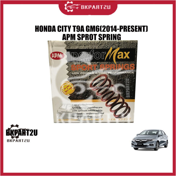 HONDA CITY T9A GM6(2014-2020) SPORT SPRING APM PERFORMAX  SPORT LOWERED COIL SPRINGS ONE SET=4PCS !! SPORT SPRING