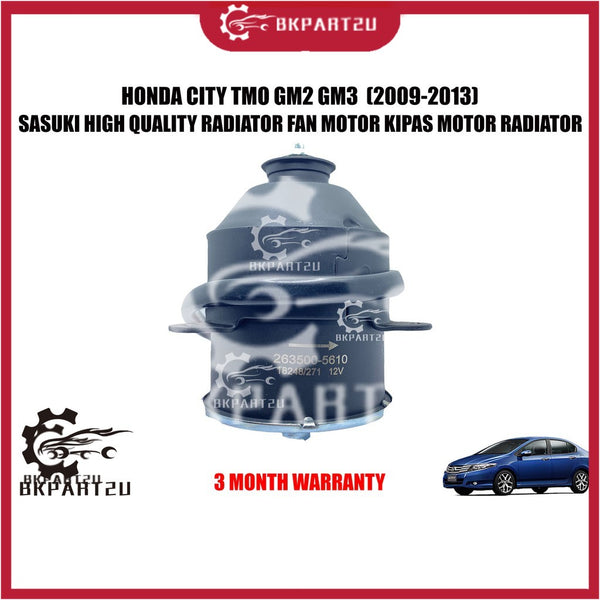 Honda City Tmo Gm2 Gm3 Crv Accord Sda (2009-2013) Radiator Fan Motor Kipas Motor Sasuki 3 Month Warranty 263500-5610
