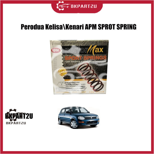 PERODUA KELISA\KENARI SPORT SPRING APM PERFORMAX HIGH QUALITY SPORT LOWERED COIL SPRINGS ONE SET=4PCS !!