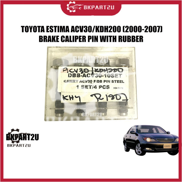 [DELIVERY ON 48 HOURS] TOYOTA CAMRY ACV 30 KDH 200 (2000-2007) FRONT BRAKE CALIPER PIN WITH RUBBER BUSH HIGH QULITY