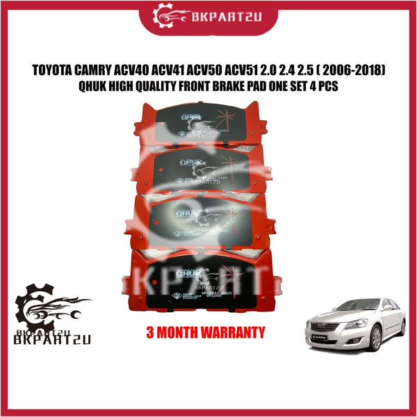 Toyota Camry Acv40 Acv41 Acv50 Acv51 2.0 2.4 2.5 ( 2006-2018) Front Brake Pad Depan Made By Qhuk BP-2841-Q