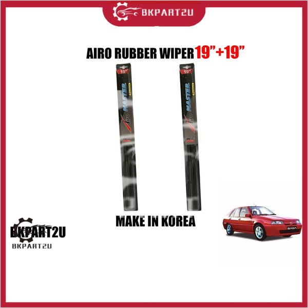 AIRO RUBBER WIPER PROTON SAGA 19''+19'' HIGH QUALITY NICE AND CLEAN  MAKE IN KOREA BRANDED ONE SET ONE PRICE GET 2 THING