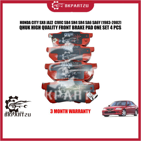 HONDA City SX8 Jazz  Civic SB4 SH4 SR4 SA6 SA6Y Prelude (1983-2002) Front Brake Pad QHUK BP-5019-Q