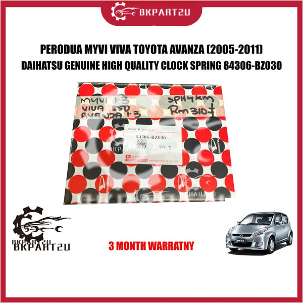 PERODUA MYVI VIVA TOYOTA AVANZA (2005-2011) CLOCK SPRING AIR BAG SPIRAL MADE BY DAIHATSU GENUINE 84306-BZ030