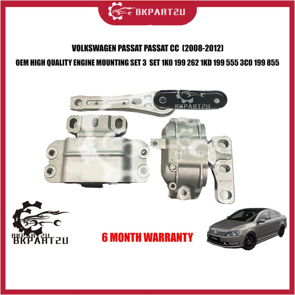 ENGINE MOUNTING SET 3 SET 6 MONTH WARRANTY VOLKSWAGEN PASSAT PASSAT CC GOLF JETTA BEETLE 1.4 2.0 (2008-2012)