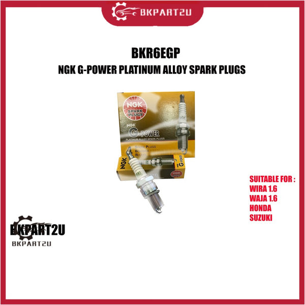 4PCS - BKR6EGP NGK G POWER / G-POWER SPARK PLUGS FOR PROTON WAJA MMC ,WIRA 1.6, SATRIA 1.8,HONDA CIVIC1.5,1.6