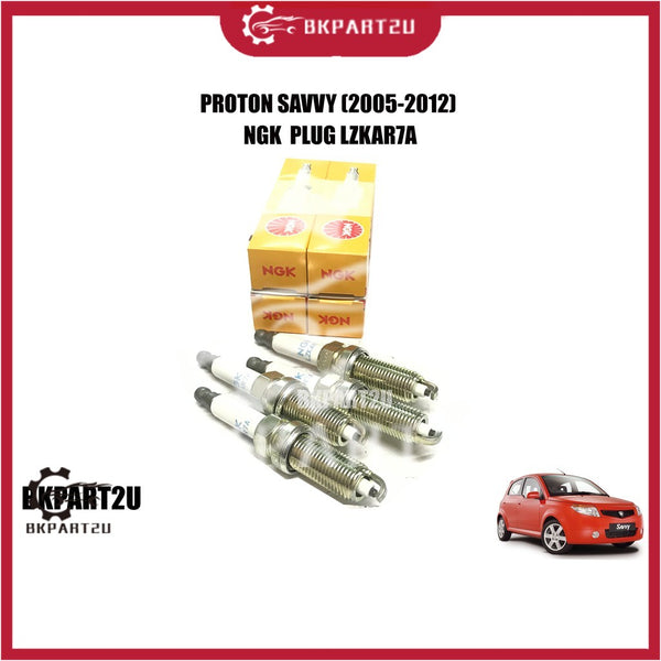 PROTON SAVVY ,IRIZ ,NISSAN LATIO GRAND LIVINA (2005-2012) GENUINE NGK SPARK PLUG LZKAR7A HIGH QUALITY  ONE SET 4PCS