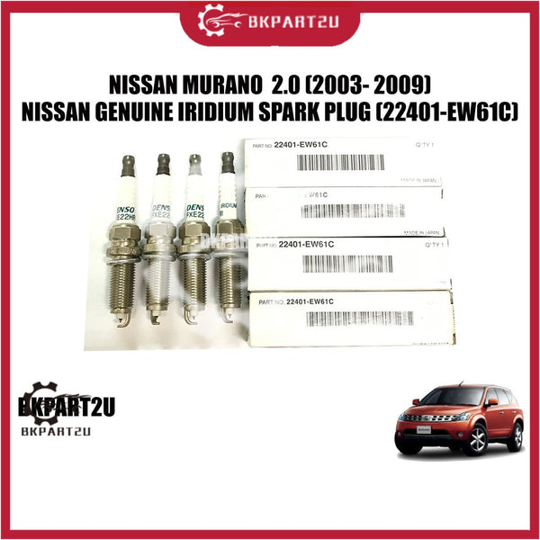 [DELIVERY ON 48 HOURS] NISSAN X-TRAIL,MURANO 2.0 2.5 (2003)IRIDIUM SPARK PLUG ORIGINAL NISSAN   FXE22HR11 ( 22401-EW61C)