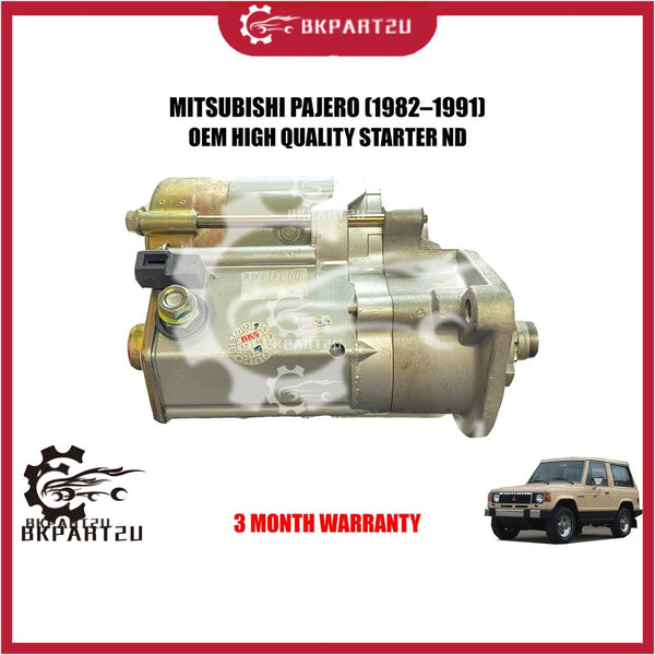 MITSUBISHI PAJERO PETROL (1982–1991) STARTER MOTOR ND DENSO TYPE 3 MONTH WARRANTY