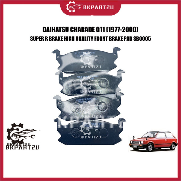 DAIHATSU CHARADE G11 (1977-2000) FRONT BRAKE PAD DEPAN MADE BY SUPER BRAKE 3 MONTH WARRANTY