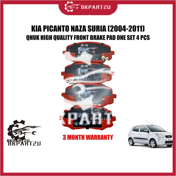 Kia Picanto Suria (2004-2011) Front Brake Pad Depan Made By Qhuk BP-22051M-Q