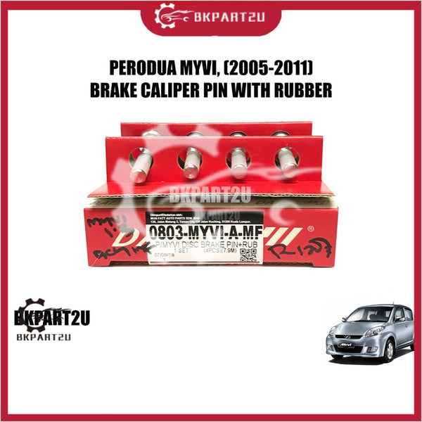 [DELIVERY ON 48 HOURS] PERODUA MYVI 1.3 (2005-2011)7.9MM FRONT BRAKE CALIPER PIN WITH SILICON BUSH HIGH QULITY