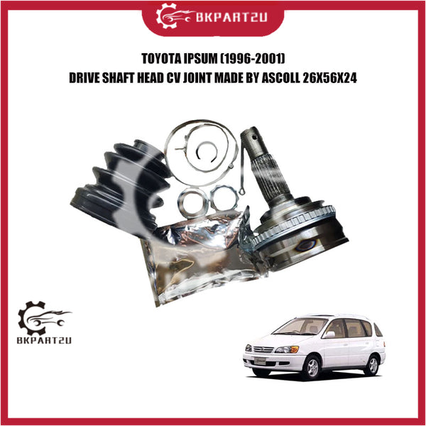 toyota ipsum drive shaft head cv joint made by ascoll 26x56x24
