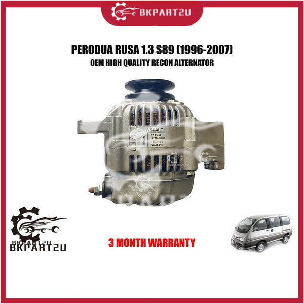 PERODUA RUSA 1.3 S89 (1996-2007) ALTERNATOR MADE BY OEM RECON 3 MONTH WARRANTY