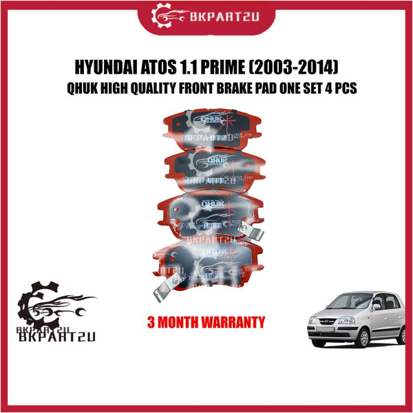 Hyundai Atos 1.0 1.1 HICOM Prime New (2003-2014) Front Brake Pad Qhuk 3 Month Warranty BP-13035M-Q