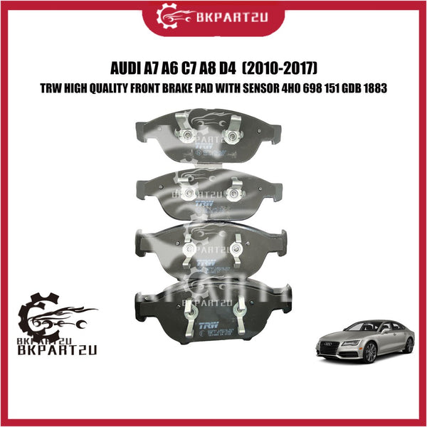 Audi A7 A6 C7 A8 D4 (2010-2017) Front Brake Pad With Sensor One Set Made By Trw 4H0 698 151 GDB 1883