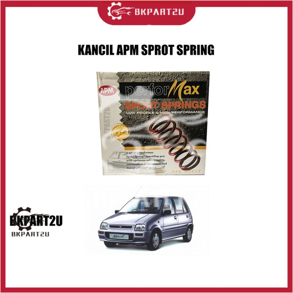 PERODUA KANCIL SPORT SPRING APM PERFORMAX HIGH QUALITY SPORT LOWERED COIL SPRINGS ONE SET=4PCS !!