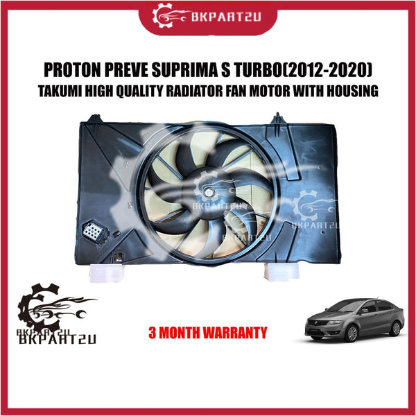 Proton Preve Suprima S Turbo (2012-2020) Radiator Fan Motor With Blate,housing Rumah Made By Takumi 3 Month Warranty