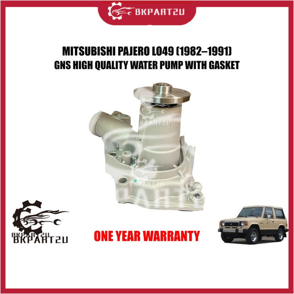Mitsubishi Pajero L049 (1982–1991) Water Pump With Gasket Made By Gns Gwm-39 One Year Warranty