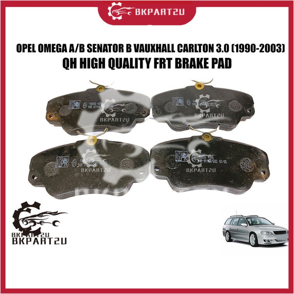 Opel Omega A/b Senator B Vauxhall Carlton 3.0 (1990-2003) Front Brake Pad Depan Made By Qh Made In Uk 09192124 BP 694