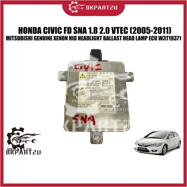 Honda Civic Fd Sna 1.8 2.0 Vtec (2005-2011) Mitsubishi Genuine Xenon Hid Headlight Ballast Head Lamp Ecu W3t19371